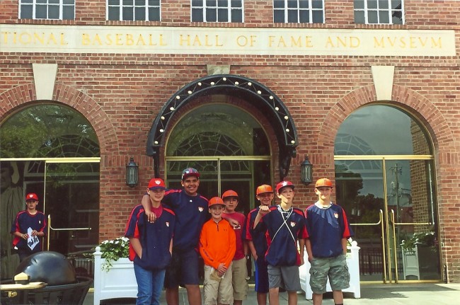 The Titans Elite outside the National Baseball Hall of Fame in Cooperstown. Photo by Titans Elite