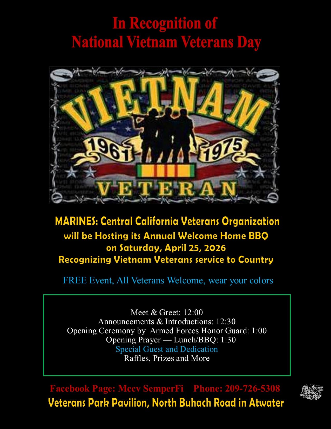 National Vietnam Veterans Welcome Home BBQ