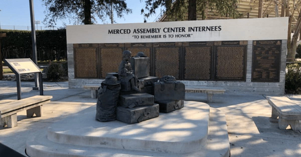 The Japan Internment Memorial at the Merced County Fairgrounds. Photo- Steve Newvine