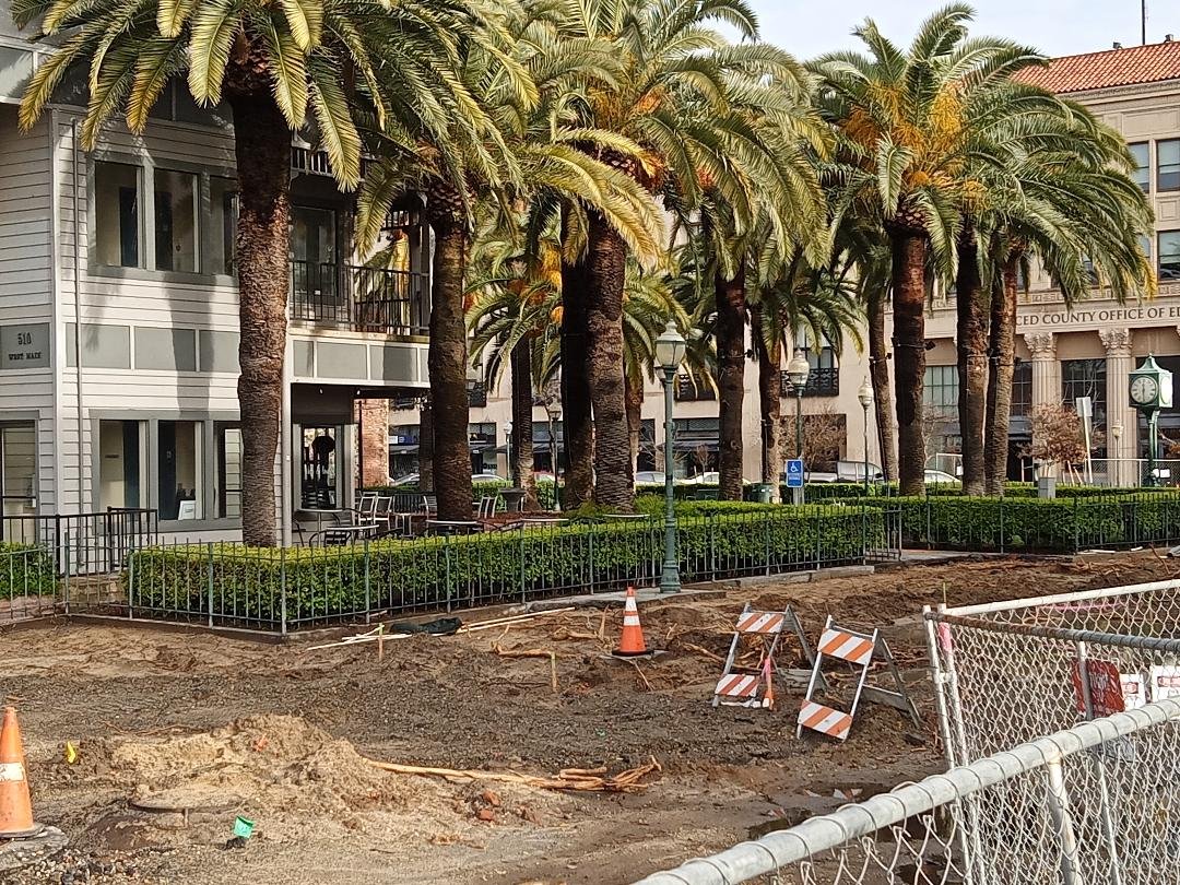 Bob Hart Square is getting an upgrade above and below the ground. Photo: Steve Newvine