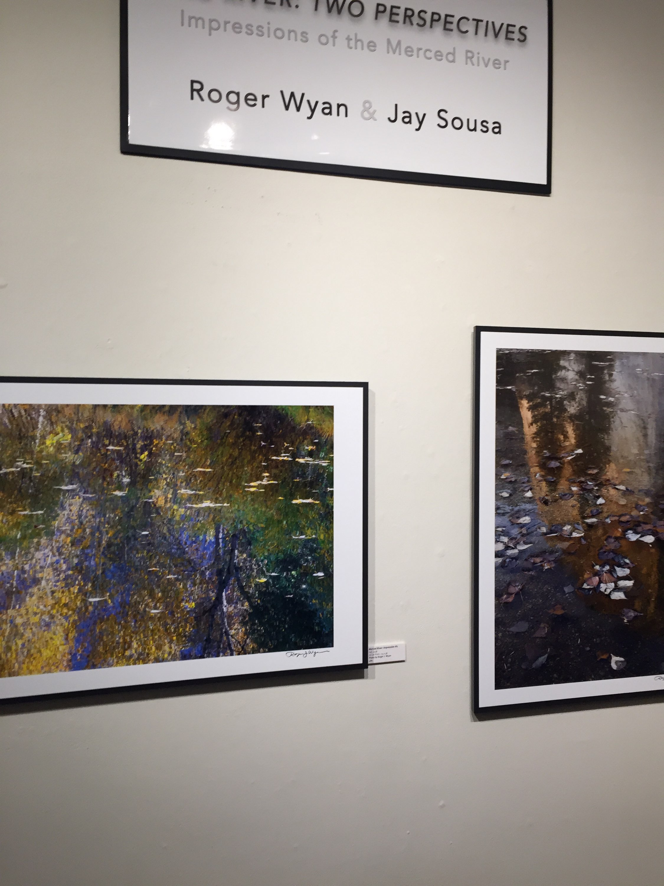 The photography exhibit One River, Two Perspectives is running at the Merced College Gallery through March 21. Photo: Steve Newvine
