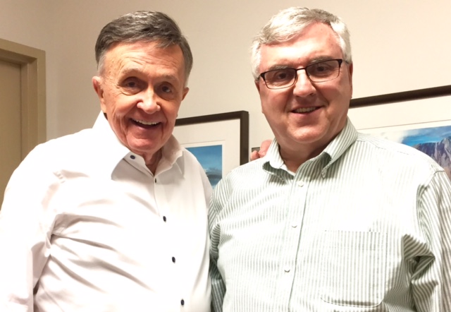 Country Music Singer and Songwriter Bill Anderson met my wife and me prior to his October show at the Gallo Center in Modesto. Photo- Newvine Personal Collection