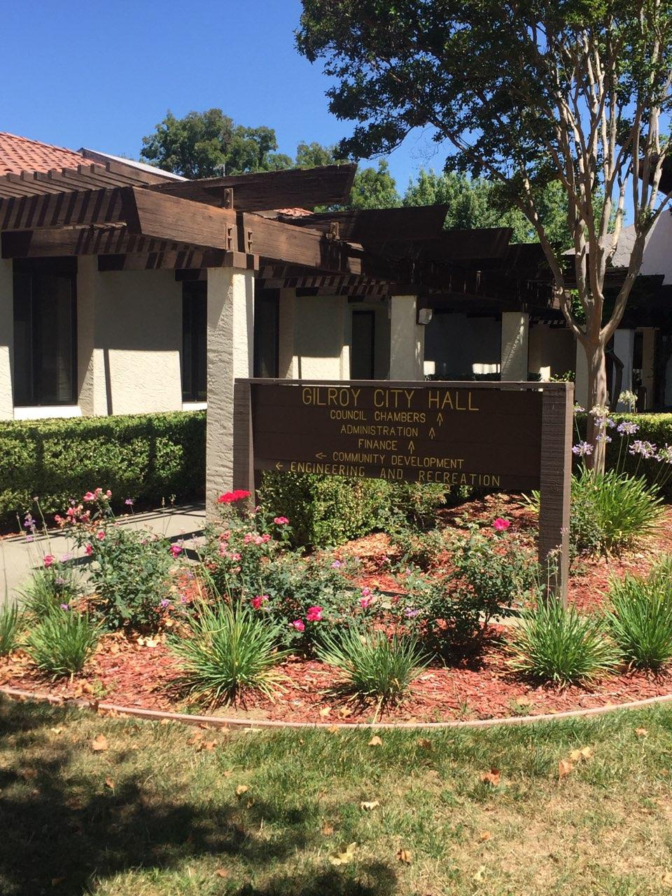 City Hall Caption: Gilroy City Hall. Photo- Steve Newvine