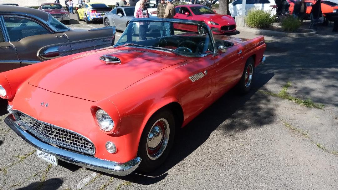 A classic Chevy Corvette brightens the scenery at Cars and Coffee Merced. Photo: Steve Newvine