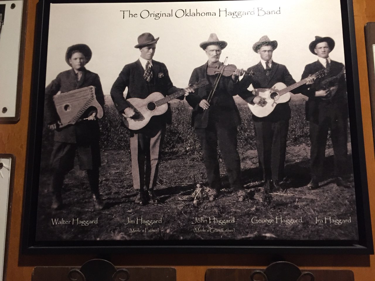 Photographs like this one of music pioneers are on display at the Bakersfield Music Hall of Fame