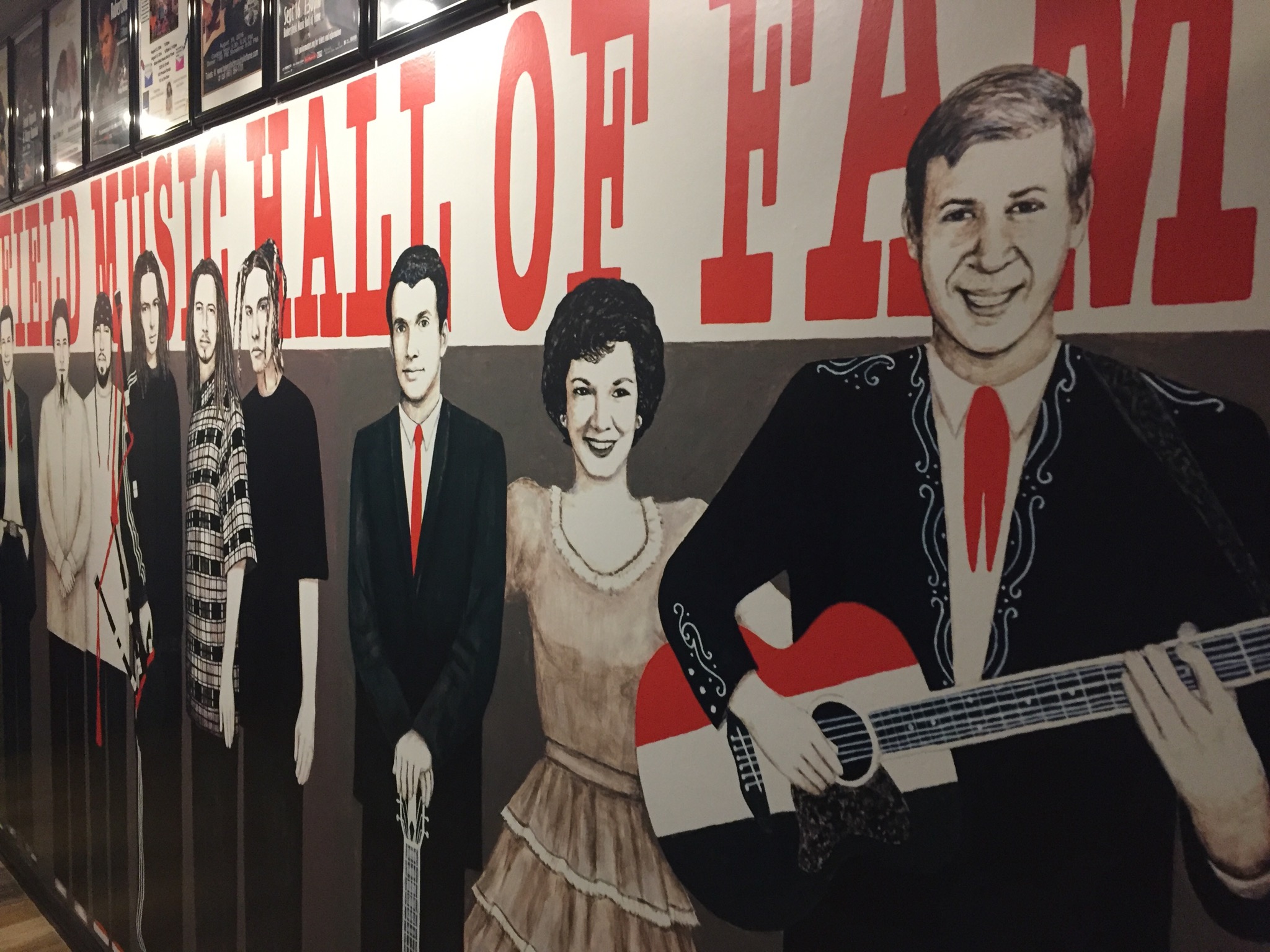 Life-sized drawings of some of the honorees at the Bakersfield Music Hall of Fame. Photo- Steve Newvine