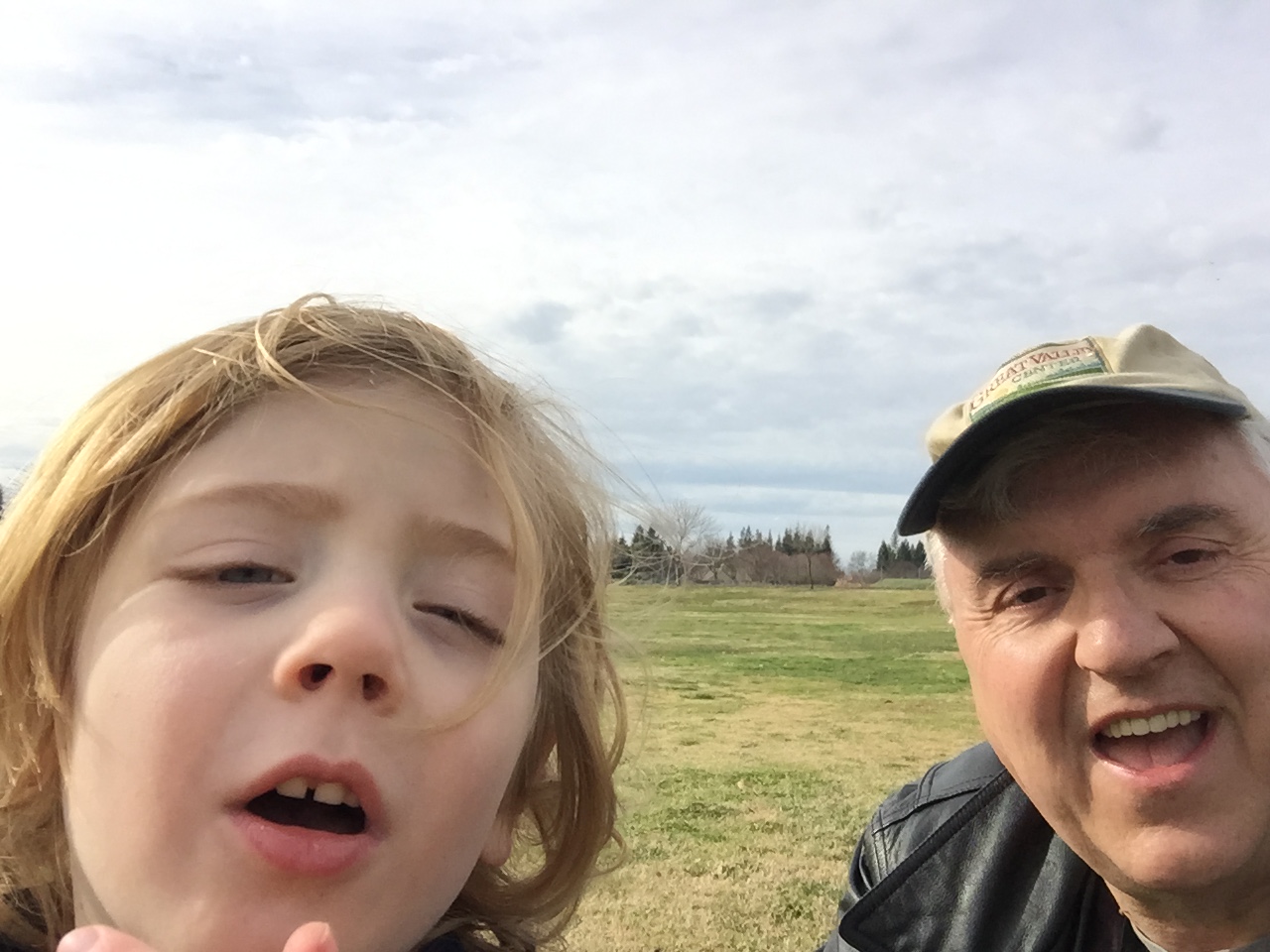 Two kids, with about 55 years separating us, enjoying a day kite-flying. Photo: Steve Newvine
