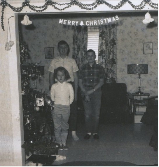 My brother Terry and sister Becky in a holiday photo from the late 1960s. Photo: Newvine Personal Collection