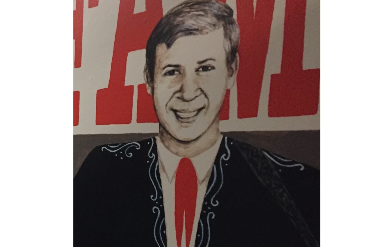 Country music legend Buck Owens’ likeness as showcased at the Bakersfield Music Hall of Fame.