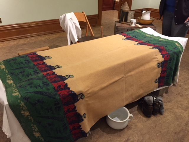 The Merced County Courthouse Museum has created this display that suggests what a worker in a Yosemite Lumber Company bunkhouse might have had. Photo by Steve Newvine