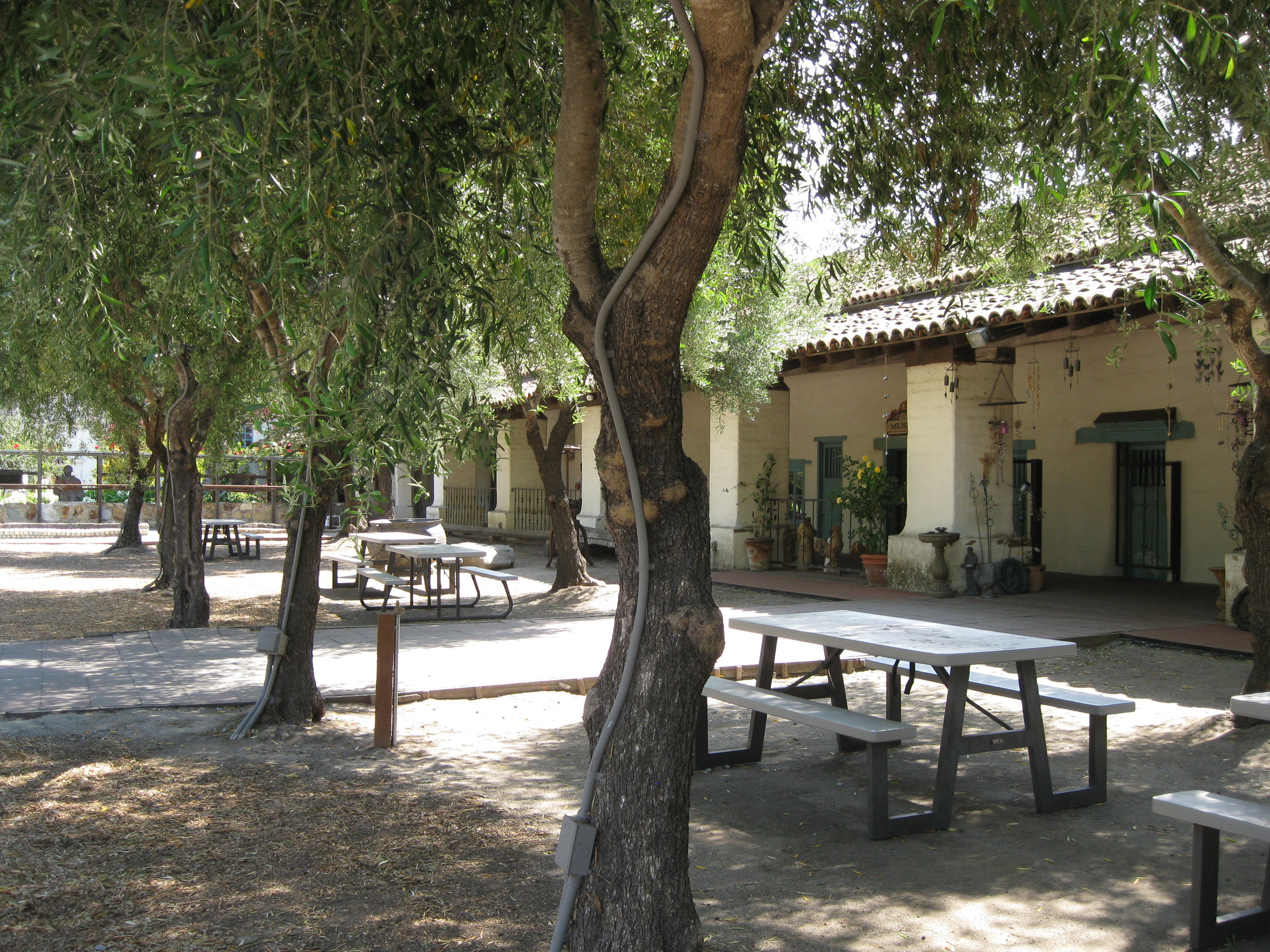Courtyard at the Mission at San Juan Bautista. Photo by Steve Newvine