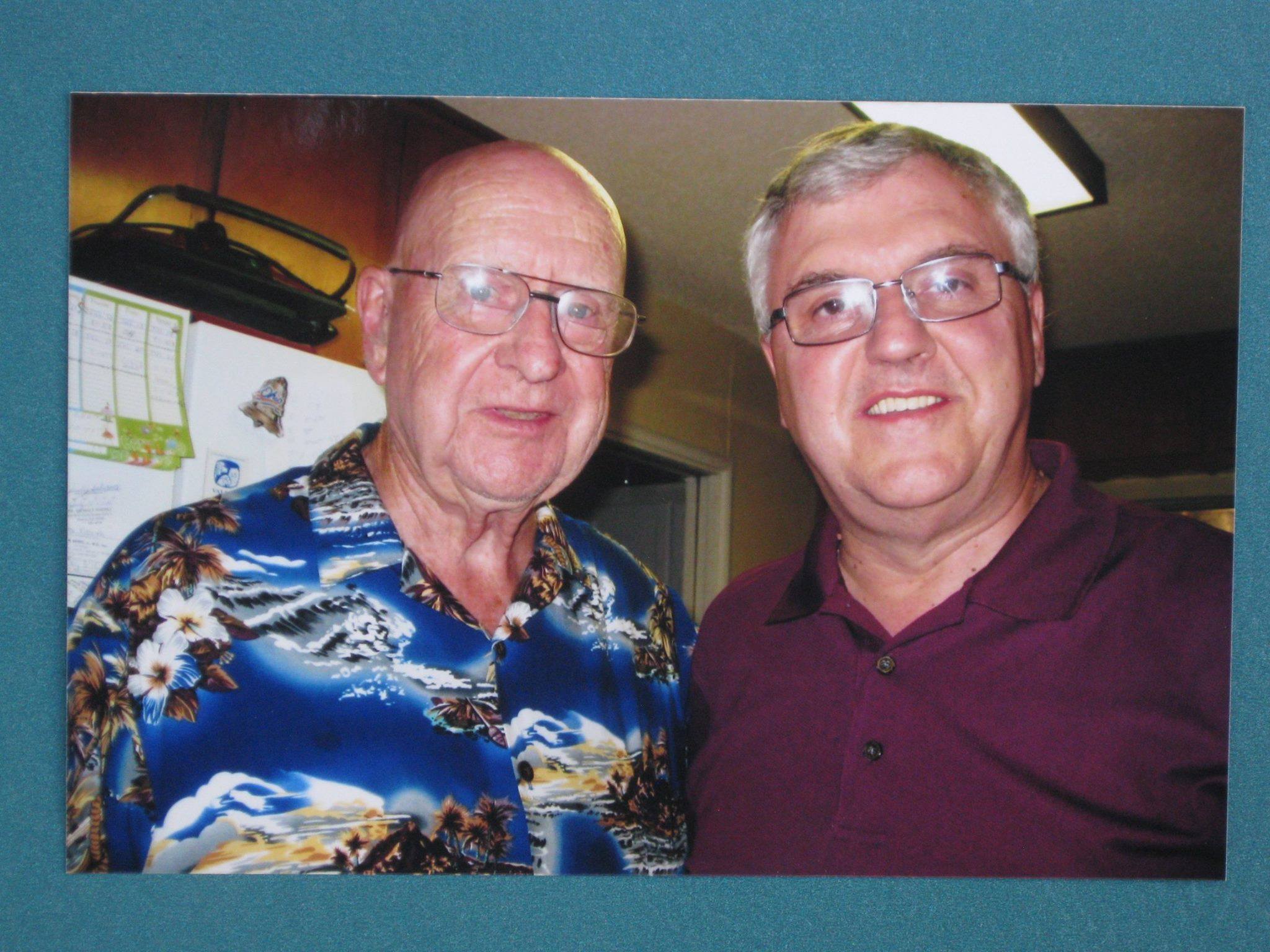 Steve and his friend and golf buddy, the late Jim North. Picture from the Newvine Personal Collection