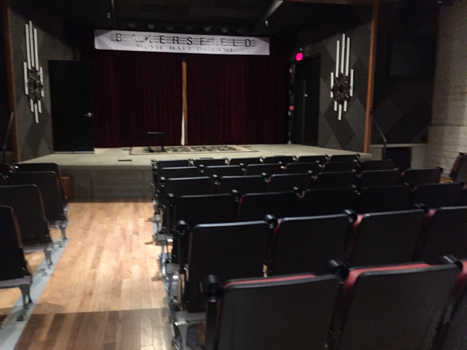 The stage for performances at the Bakersfield Music Hall of Fame. Photo- Steve Newvine