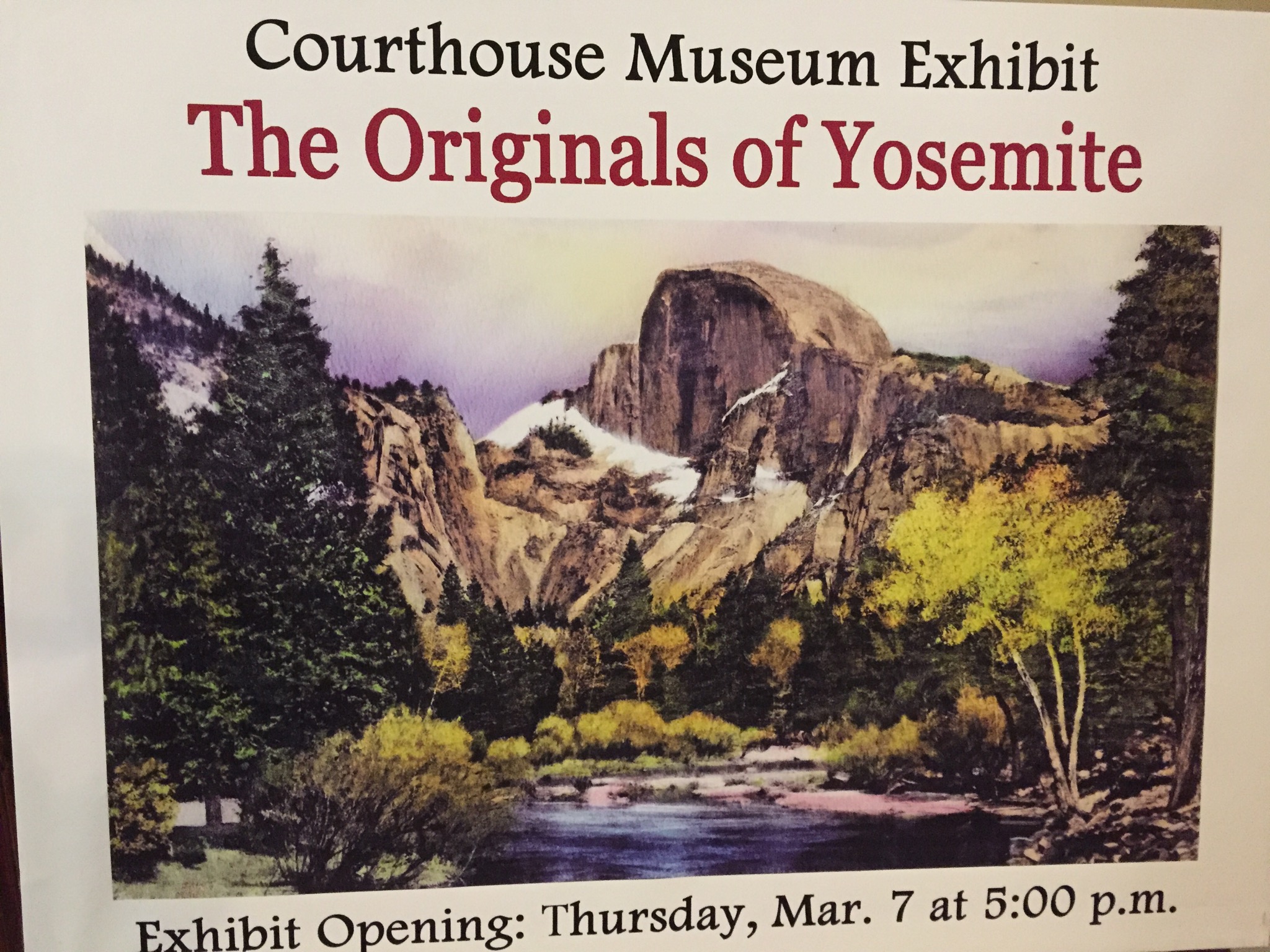 Poster showing some of the original art work included in the newest exhibit at the Courthouse Museum.