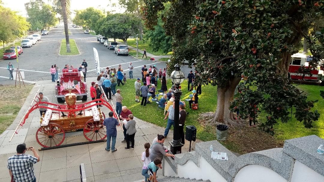 Vintage firefighting equipment that was part of the opening ceremony for the exhibit titled: 150 Years Later: Old Betsy’s Legacy Continued. Photo: Steve Newvine