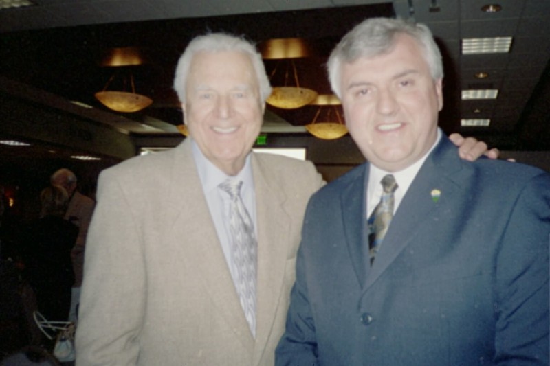 Saturday Night Live announcer Don Pardo and Steve Newvine. Photo: Newvine Personal Collection