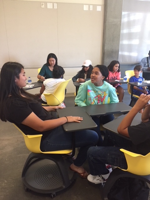 The Summer Enrichment Program of Harvest Park Education Center is providing learning opportunities on two levels- the grade school children participating in the five-week sessions, and the UC Merced interns who are gaining experience working with children. Photo by Steve Newvine