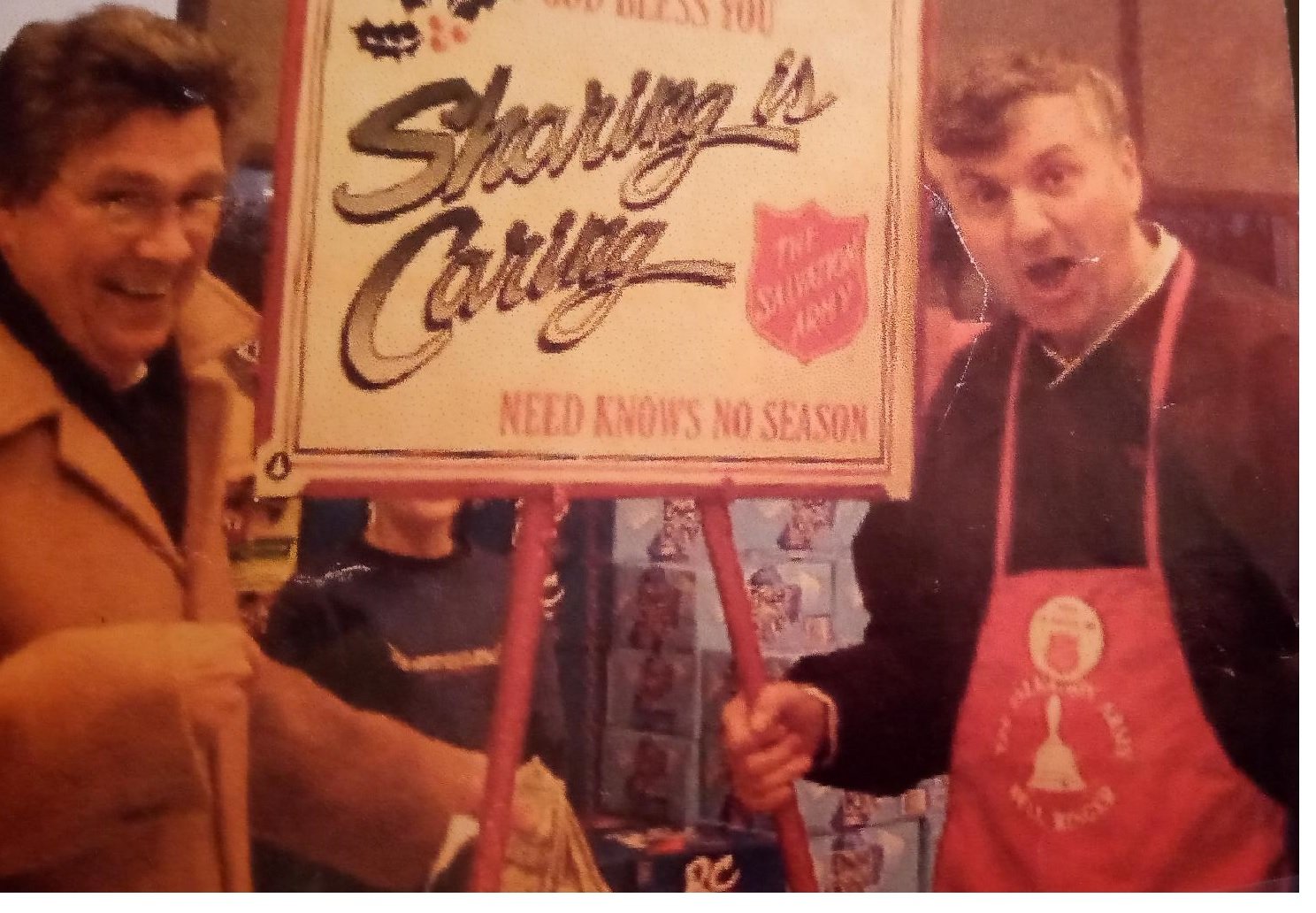 My connection with Salvation Army goes way back to the late 1990s when the Avon Rotary Club in upstate New York would ring the bell at an area store. Photo: Newvine Personal Collection