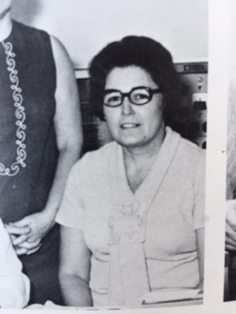 Mrs. Mekkelson, our high school principal’s secretary. Photo: South Lewis School Yearbook.
