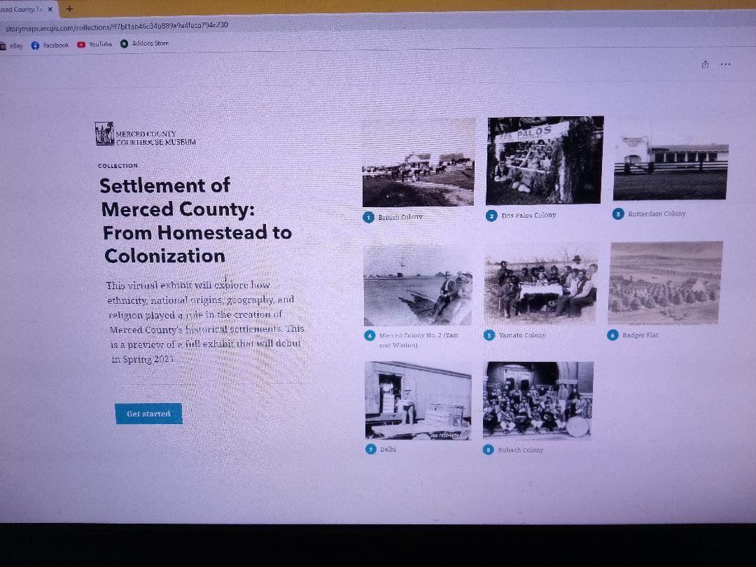 The Settlement of Merced County: From Homestead to Colonization exhibit includes an on-line feature so the visitor can drill down to get more information on each colony. Photo: Steve Newvine