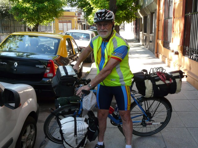 This is Francois’ bike loaded with his travel bags. This picture was taken from a South American journey in 2010. Photo: velo.hennebert.fz