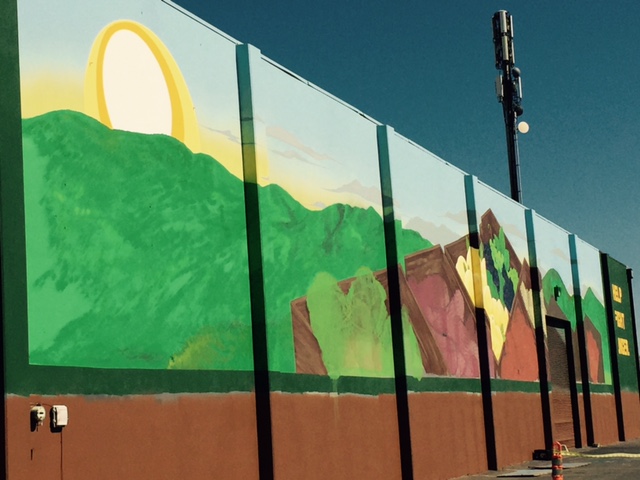 The work of artist Ramon Valencia is now part of the Merced County Food Bank warehouse. Photo by Steve Newvine