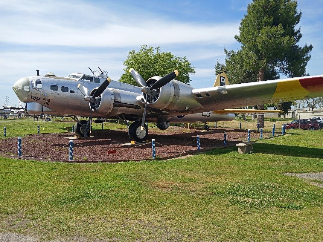 This B-17 Flying Fortress was painted to look just like the aircraft that General Frederick Castle flew in World War II. It is on display at the Castle Air Museum in Atwater. Photo: Steve Newvine