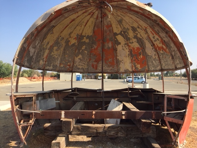 This is the inside of the former Fairmead Orange Stand. It’s very clear that the team working on this restoration have a big job on their hands. Photo: Steve Newvine