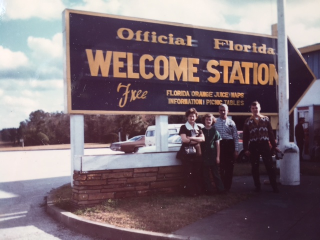 I took this picture of my family in front of the Florida Welcome Station in the early 1970s. Photo: Newvine Personal Collection