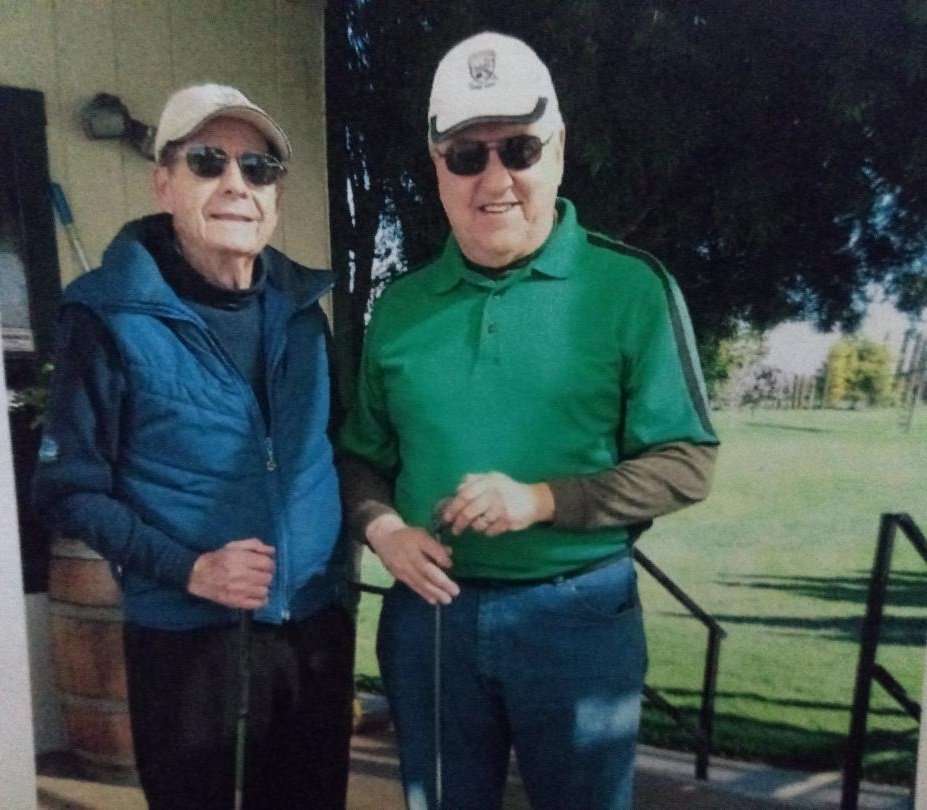 Dennis gave me this 2018 photo he had another golfer snap for him at an area golf course.