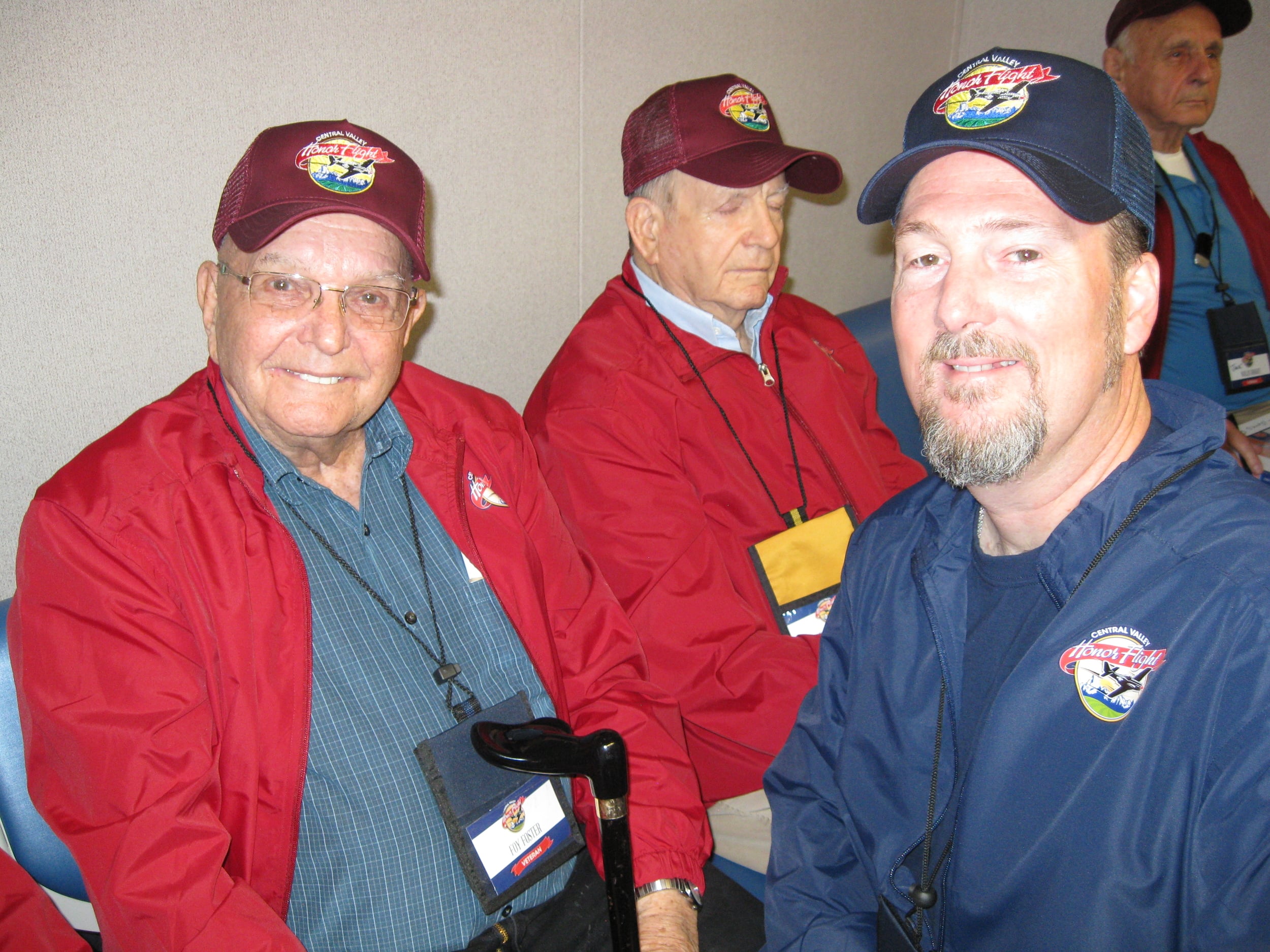 Foy Foster and his Honor Flight Guardian Jerry Jackson. Photo by Vaune Newvine)
