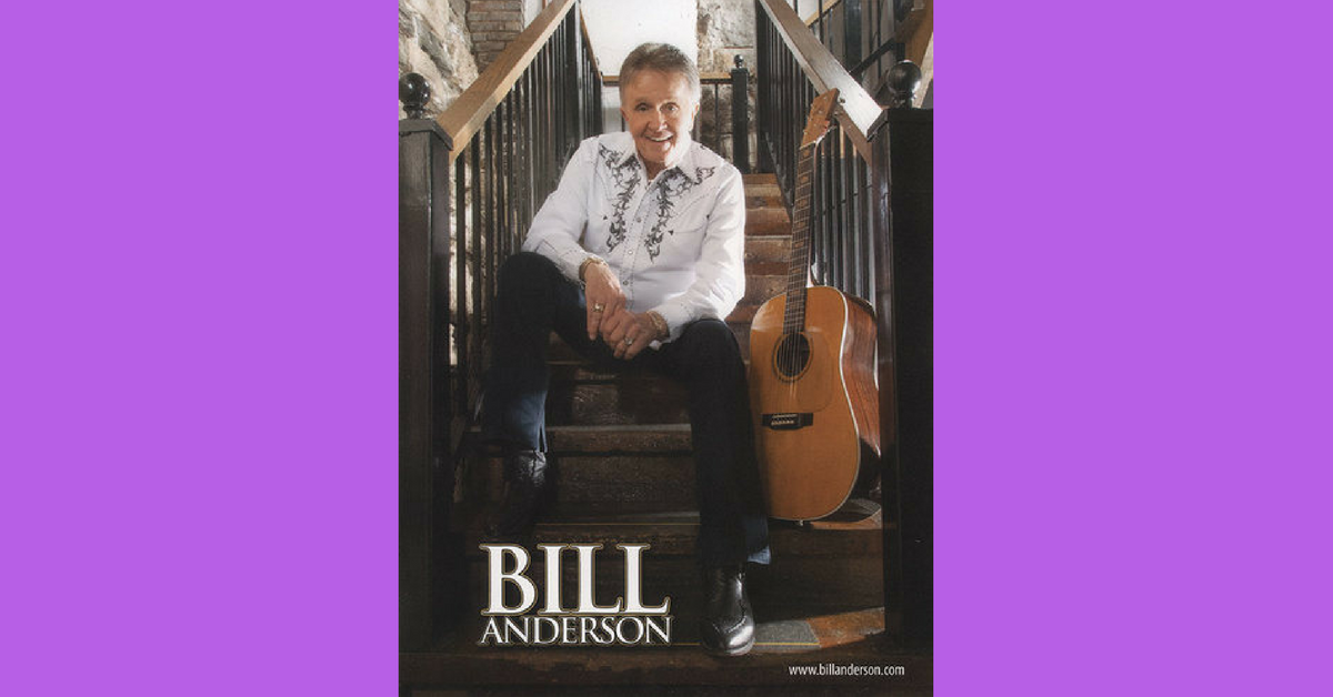 Country Music Singer and Songwriter Bill Anderson. Photo from Bill Anderson.com