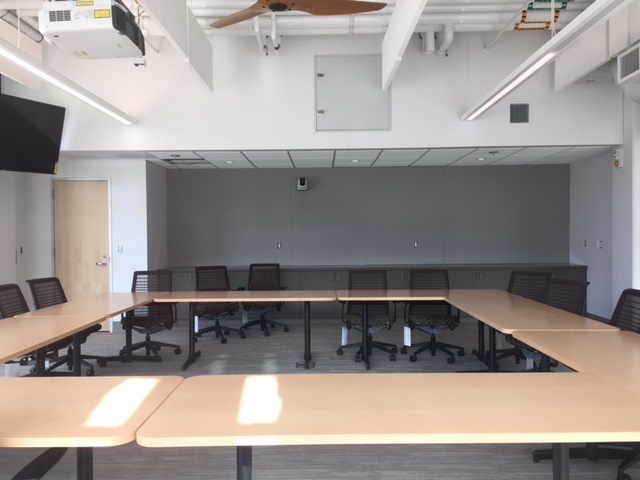 The meeting space in the UC Merced Downtown Campus Center was designed for the specific needs of each department using the building. Photo: Steve Newvine