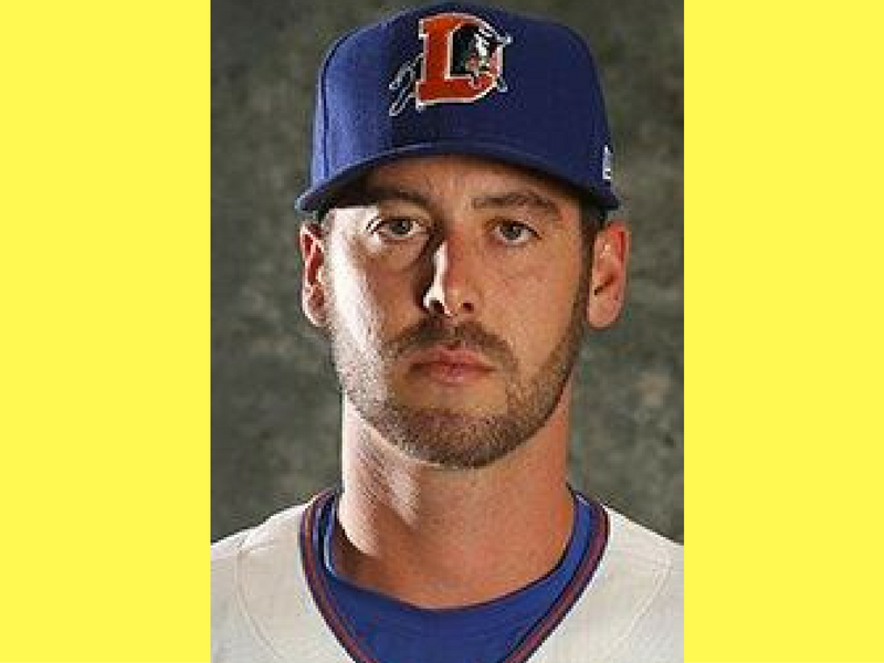 Baseball card expert John Kucho says the baseball card companies probably won’t release a Dylan Floro card until next year at the earliest. This photo is from the Devil Rays website. Photo: TampaBay.rays.mlb.com