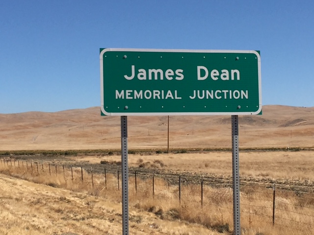 This sign was placed at the junction of highways forty-six and forty-one in Cholame, San Luis Obispo County, California. Photo by Steve Newvine