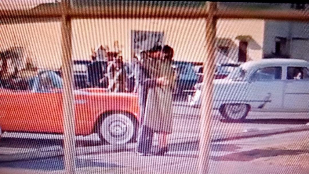 Natalie Wood and Efrem Zimbalist Jr. share an embrace for the movie Bombers B-52 on location at Castle Air Force Base. Photo: Warner Brothers trailer.