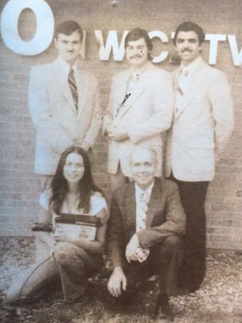 The Eyewitness News team at WICZ-TV in Binghamton, New York. Photo: Newvine Personal Collection.